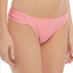 TRUE CRAFT Solid pink peachish orange Hipster Swim bikini Bottoms swimsuit sz XL